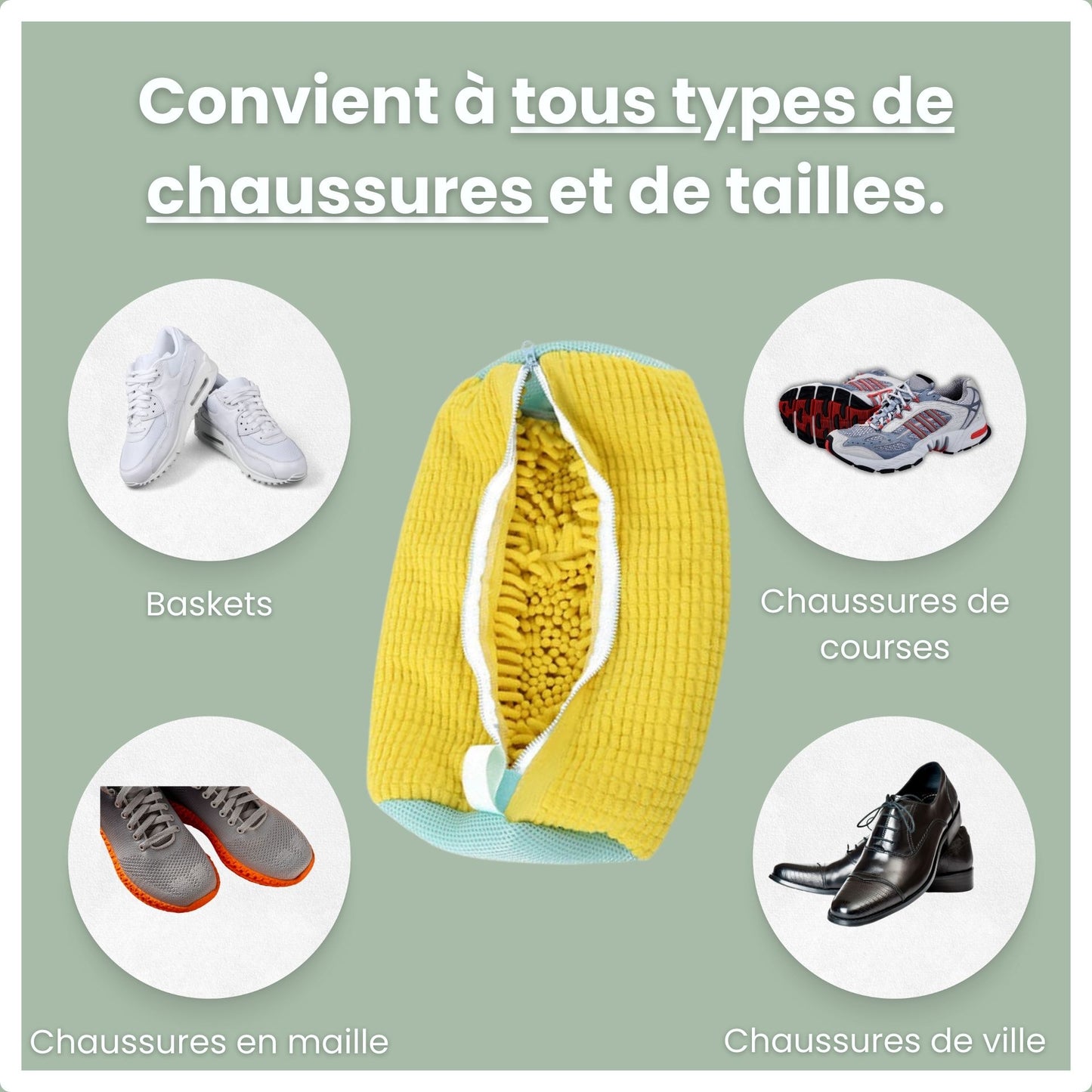 KIKCLEAN - Sac à chaussures pour machine